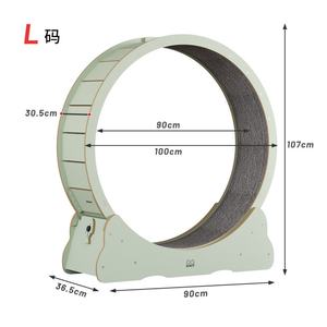 Tapis roulant pour chat UE en bois/bambou, panneau à haute teneur en fibres, écologique, silencieux, jouet d'exercice, rouleau antidérapant, mouvement des pieds stable, capacité de charge - Product Image 5