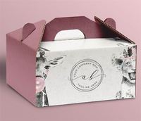 Boîte d'emballage alimentaire pliable personnalisée en gros en papier pour Sushi Cake Cookiey Macaron Donut Takoyaki Boîte d'emballage de bonbons