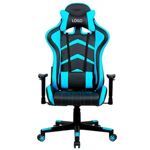 Hot Brazil pro racer cadeira gamer chaise de jeu agressive prend en charge la fonction de balançoire de 150kg 2d chaise de joueur bleue personnalisée pour pc