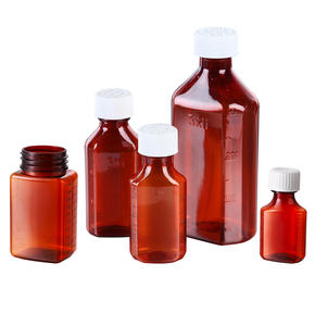 0.5/<span class=keywords><strong>1</strong></span>/2/3/4/6/8/12/16 <span class=keywords><strong>oz</strong></span> rỗng nhựa PET Y lỏng chai hình bầu dục với vít nắp chống trẻ em - Product Image 1