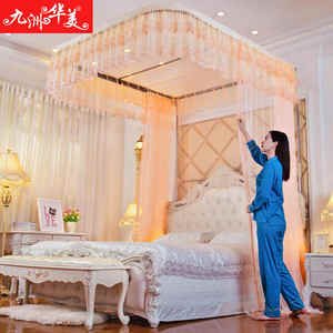 มุ้งกันยุงสำหรับเด็กหญิงและเด็กชาย, มุ้งกันยุงแฟชั่นใหม่เตียงลูกไม้ทรงตัวยูพับได้สองชั้นตัวแบ่งห้องของตกแต่งบ้าน - Product Image 5