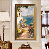 Peinture décorative de style américain sur toile huilée, de haute qualité, rectangulaire, contrôle acoustique, détection, murale pour hôtels