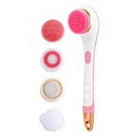 Ensemble d'outils de nettoyage du corps et du dos pour la douche, brosse de massage exfoliante, brosse de bain électrique multifonction à long manche