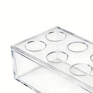 デスクトップスクエア透明ウェディングセンターピースアクリル製フラワーベース（ホームデコレーション用） - Product Image 3