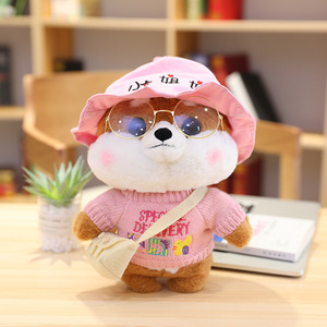 Kawaii – poupées animaux en peluche, mini-chien, cadeau café, llafanfan, jouets avec vêtements - Product Image 2