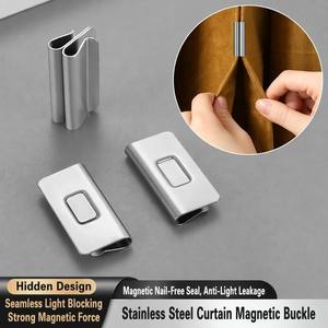 Rectangle Curtain Magnetic Closure Buckle Nail-Free Door Blackout Bed Buckle Ring Clip Magnetic Cabinet Door Magnetic Suction - Product Image 2