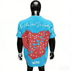 T-shirt surdimensionné pour homme en coton 100% de haute qualité, imprimé en sérigraphie, respirant et écologique - Product Image 2