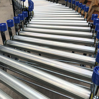 Convoyeur à gravité personnalisé pour entrepôt, à expansion flexible, pour un transport stable des colis, avec courroie multi-V et vitesse réglable, garantie 1 an