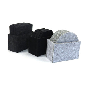 Ensemble de sous-verres ronds en <span class=keywords><strong>feutre</strong></span> de laine gris écologiques en vrac pour boissons sous-verres de table en <span class=keywords><strong>ardoise</strong></span> faits à la main pour verres tasses - Product Image 5