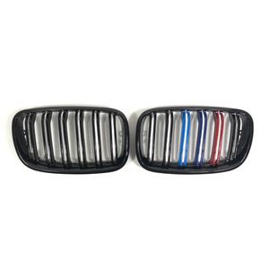 M Style Brillant Noir M Tri Couleur Trois Couleurs Double Latte Ligne Grille Grille Avant pour Bmw <span class=keywords><strong>X5</strong></span> Série <span class=keywords><strong>E70</strong></span> 2008-2014 - Product Image 2