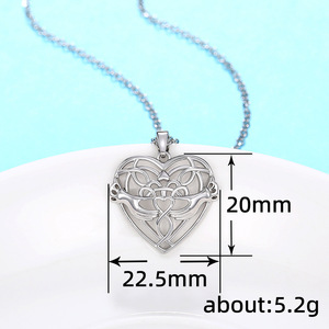 Collar con Colgante de Corazón Doble para Mujer, Cadena Larga Estilo Boho, Joyería de Moda - Product Image 5