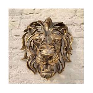 งานตกแต่งบ้านหรูหราทันสมัยแบบ OEM & ODM หัวสิงโตเรซิ่นติดผนังสั่งทำขนาดได้ งานฝีมือขายดีพร้อมวัสดุโลหะ - Product Image 6