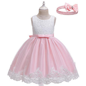 Abito da Cerimonia per Neonata con Motivo Floreale Estivo, Fascia Inclusa, Popolare in Nigeria-L1911 - Product Image 2