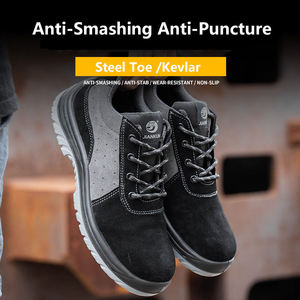 Jiankun รองเท้านิรภัยของผู้ชายรองเท้าผ้าใบตาข่ายระบายอากาศกันรอยใส่สบาย, รองเท้าวิ่งหัวเหล็กทำงาน48ชั่วโมงปีปีที่ดี - Product Image 6