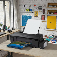 Imprimante Jet d'Encre Numérique Éco-Solvant Format A3 pour Epson L1800, Réservoir d'Encre Photo 6 Couleurs avec Performances de Couleur Élevées, 95% Neuve