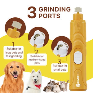 Lime à ongles électrique sans fil personnalisable, nouveau style, 2 vitesses réglables, lime à ongles pour chats et chiens avec lumières LED - Product Image 2