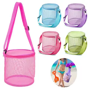 Sac de rangement de jouets en maille pour enfants, sac de plage en maille pour tenir des balles de jouets ou d'autres articles de plage, nouvelle collection