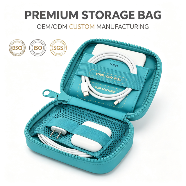 Portable Cable Management Bag Bulk Order Foldable Headphone Organizer Eco Friendly Kit
