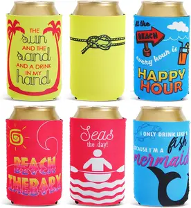BSBH Eco-friendly Neoprene Koozies Sleeve With Sublimation Printing For Party Soda Wine Beer Water Drinking Can Cover Cooler