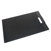 Nouveau Tapis de Cuisine Antidérapant en PVC Souple Motif Poisson Mignon, Tapis de Drainage pour Hôtel, Restaurant, Maison, Tapis de Filetage Anti-Salissures, Carré Noir