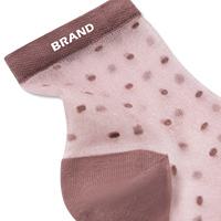 Chaussettes en soie personnalisées avec logo de marque personnalisé, épaisseur standard pour femmes