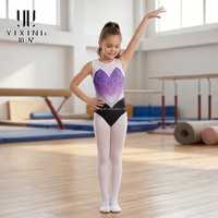 Leotardos de Gimnasia Snowheart para Niñas, Paquete de 2, Brillantes, sin Mangas, con Estrellas Arcoíris, Rojo Rosa, Spandex/Poliéster, 8-9 Años