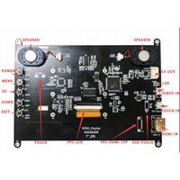 Monitor Táctil IPS DF de 7 Pulgadas con Altavoz, Resolución 1024x600, Pantalla Táctil Capacitiva de 10 Puntos, Interfaz USB, Negro, Raspberry Pi 4 Usado