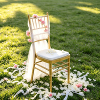Chaises empilables en métal Chiavari pour événements de mariage et hôtels – Prix de gros promotionnel