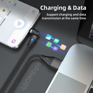 Cable Magnético <span class=keywords><strong>USB</strong></span> <span class=keywords><strong>3</strong></span> en <span class=keywords><strong>1</strong></span> de 540 cm, Cable de Carga Rápida en Forma de L y Recto, Cable de Datos <span class=keywords><strong>USB</strong></span> 3A para Android Tipo C y iPhone - Product Image 3