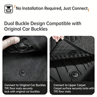 Tapis de sol de voiture thermoformés 3D en TPE découpés au laser, double couche, de luxe, pour Peugeot 206