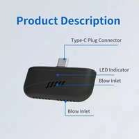 Penganalisa Gas penguji alkohol Breathalyzer Digital Mini USB-C pabrik OEM/ODM