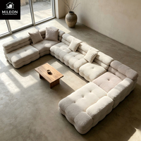 Canapé modulaire sectionnel en tissu personnalisé, ensemble de canapés en forme de L, canapé de luxe moderne pour salon, idéal pour les projets de villas et d'hôtels