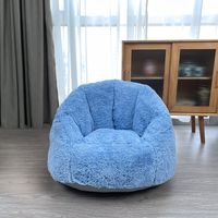 Mobilier d'intérieur doux et confortable en fausse fourrure citrouille pouf paresseux canapé fauteuil pour le salon vente en gros directement de l'usine
