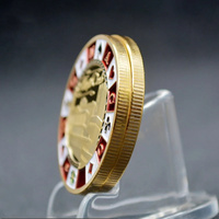 Fabricants Casino Monaco bonne chance puce de Poker en métal pièce de chance plaqué or Souvenir Collection pièce de défi