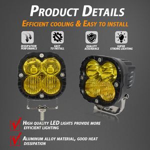 Không thấm nước 3.5 inch Vòng 30W Sương Mù Ánh sáng màu vàng <span class=keywords><strong>LED</strong></span> vỏ lũ chùm ánh sáng cho xe máy xe 4x4 offroad - Product Image 4