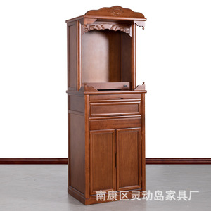 Nuevo Gabinete de Estilo Chino para Santuario Budista, Madera Maciza con Puertas, Altar Doméstico para Almacenamiento de Estatuas de Buda, Sala de Estar - Product Image 1