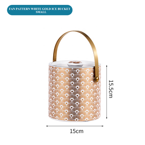 Seau à glace portable isotherme double paroi en acier inoxydable Onawei pour bière/<span class=keywords><strong>vin</strong></span>, capacité 2,0L/3,0L, style rétro de luxe léger - Product Image 5