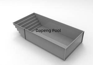 <span class=keywords><strong>Piscine</strong></span> résidentielle pour enfants en FRP gris, taille personnalisée, avec chauffage, pompe de massage, mobile - Product Image 5