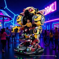 Manèges pour enfants d'occasion à vendre : Robot de parc d'attractions avec musique et lumière nocturne, en fibre de verre et métal, pour centre commercial