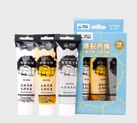Nouveau produit 100ML effet craquelé 3d peinture acrylique personnalisé craquelé peinture acrylique couleur ensemble pour bricolage peinture