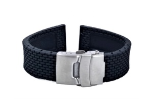 Bracelets de montre intelligente classiques JD031, en silicone noir, résistants à l'eau, unisexes, logo personnalisé, tailles 18-24 mm, bracelet en silicone - Product Image 3