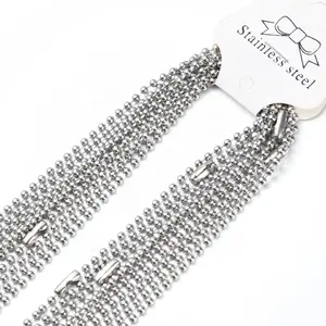 304 Stainless Steel 60cm Ball Chain Necklaces Keychains DIY Jewelry Findings Making Wholesale Chains