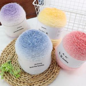 Fil acrylique mélangé teint <span class=keywords><strong>d</strong></span>égradé pour <span class=keywords><strong>couverture</strong></span> longue sept étoiles, bouquet de roses, tricot et crochet faits main DIY, chapeau, écharpe, gâteau - Product Image 5