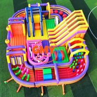 Vente Flash : Grand Trampoline Gonflable et Château de Rebond Extérieur pour Enfants, Idéal pour Parcs et Aires de Jeux