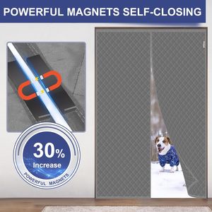 <span class=keywords><strong>Rideau</strong></span> de <span class=keywords><strong>porte</strong></span> isolant <span class=keywords><strong>thermique</strong></span> 72 pouces x 80 pouces, tissu Oxford matelassé, rembourrage en coton épais, couverture <span class=keywords><strong>d</strong></span>'hiver pour portes de patio avant - Product Image 4
