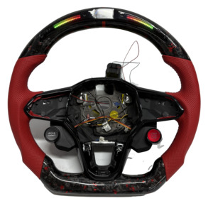 Volant en fibre de carbone forgée / Volkswagen pour Golf 8 MK8 Polo GTD MK7 MK6 R-Line CC - Product Image 1