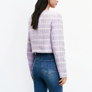 2023 nuovi <span class=keywords><strong>prodotti</strong></span> elegante giacca in Tweed da donna in tessuto monopetto con fragranza funzionale primaverile autunnale - Product Image 4