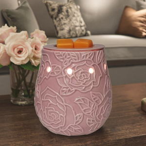 Calentador de Velas Eléctrico de Cerámica Rosa Hecho a Mano para el Día de San Valentín, Lámpara de Perfume Romántica, Calentador de Cera Aromática con <span class=keywords><strong>Bombilla</strong></span> Halógena - Product Image 3