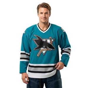 Men's San Jose Sharks Stitched Ice Hockey Jersey Custom Any Name & Number Embroidery Quick Dry <b>Athletic</b> Team Apparel - Product Image 1
