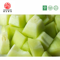 Additievenvrije diepvries Hami-meloen, natuurlijke kleur, ronde cantaloupe, 24 maanden houdbaarheid, diepvriesfruit voor voedingsmiddelenfabrieken